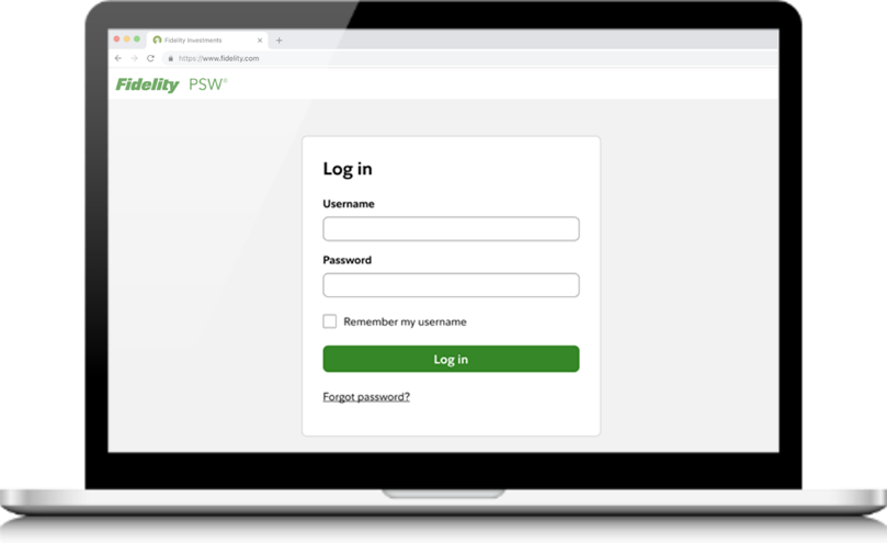 PSW login screenshot